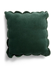 22x22 Cotton Blend Scalloped Velvet Pillow | Home | Marshalls | Marshalls