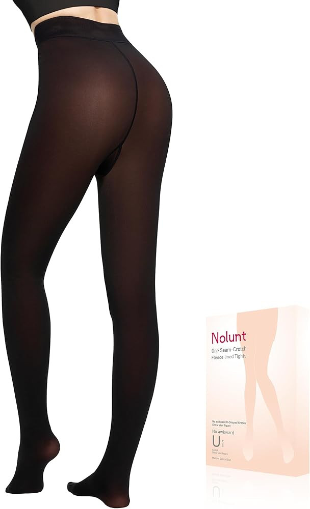 Fleece Lined Tights Sheer Women,Fake Translucent Warm Pantyhose Leggings Sheer Thermal Tights for... | Amazon (US)