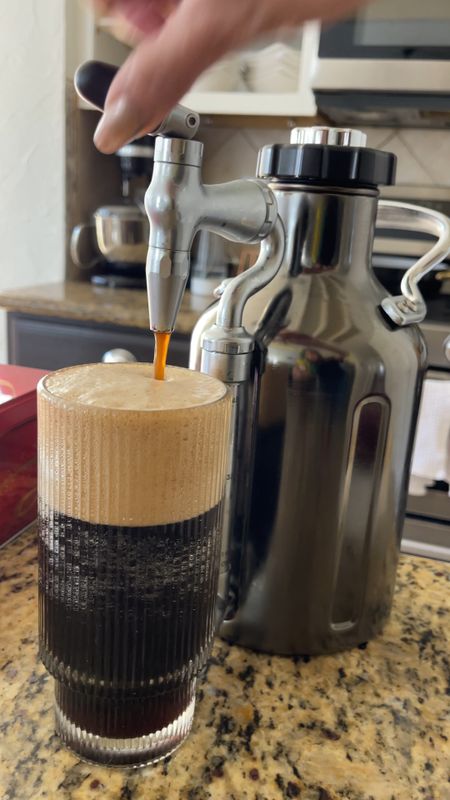 The perfect foamy nitro cold brew straight from the tap. I like making my own cold brew at home and then doing the nitro infusion in this mini brew keg that fits right inside the refrigerator. I can enjoy my own coffee shop drink in the comfort of my own home kitchen  

#LTKVideo #LTKfindsunder100 #LTKhome