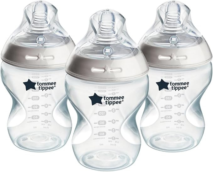 Tommee Tippee Natural Start Baby Bottles for 0m+, Pack of 3 260ml Baby Bottles, with Slow Flow Br... | Amazon (UK)