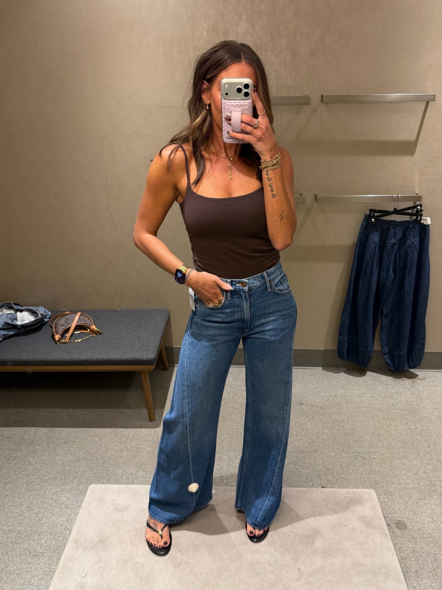 These new jeans! I get the hype now!! I sized down.

#LTKootd #LTKTall #LTKSaleAlert