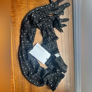 MISHA Sparkle Gloves in Black & Silver | Poshmark