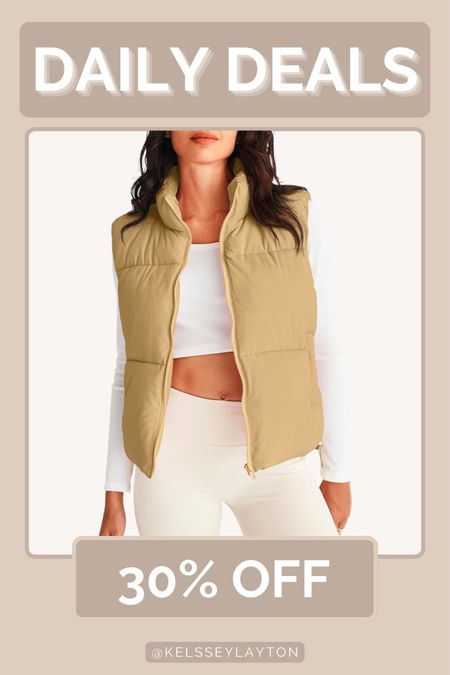 Amazon daily deal, puffer vest on sale 

#LTKstyletip #LTKfindsunder50 #LTKsalealert