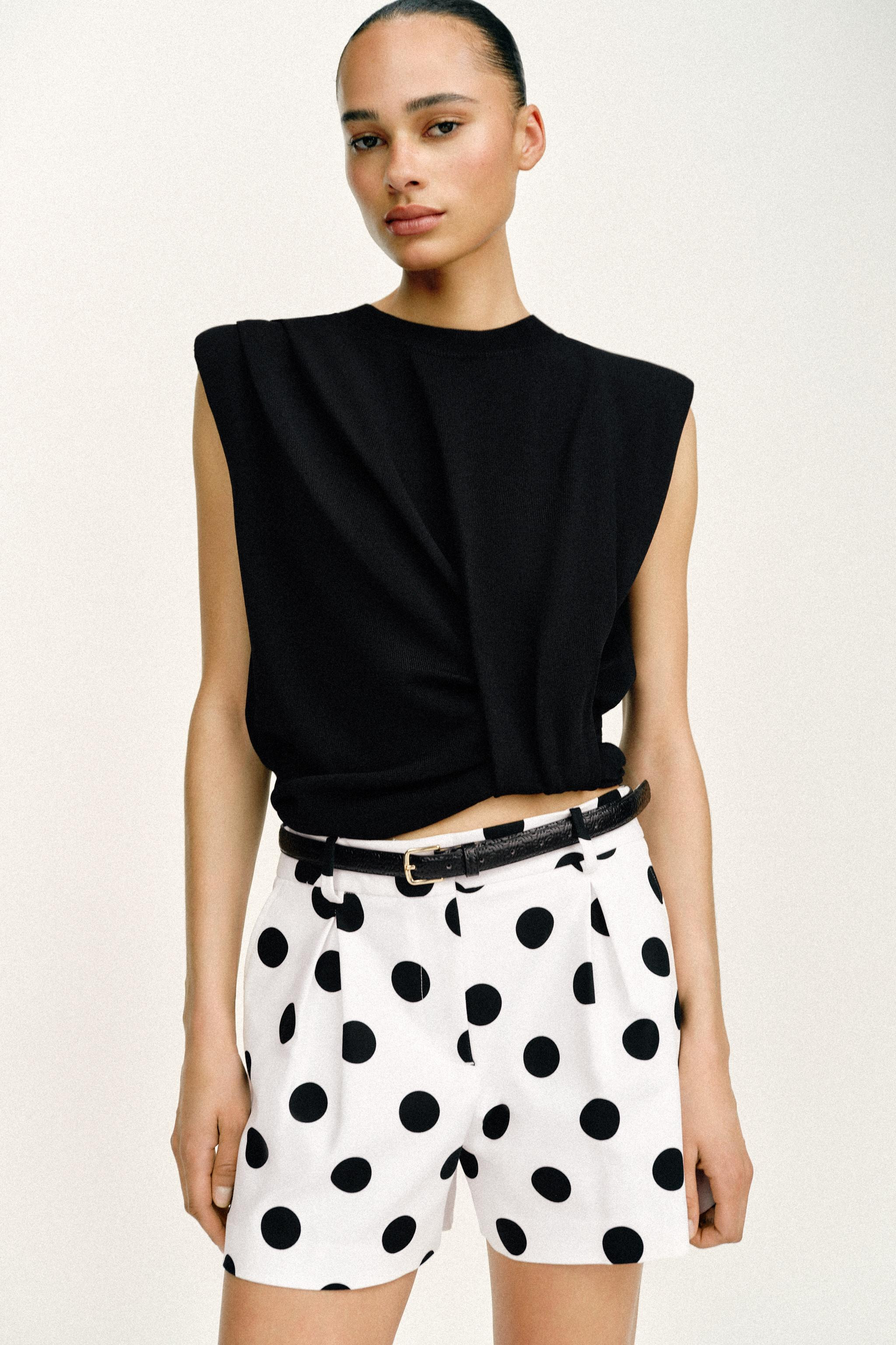 BELTED PLEATED SHORTS | Zara US