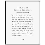 The Night Before Christmas Wall Art Vintage Book Page Wall Decor Christmas Wall Art Holiday Sign ... | Amazon (US)