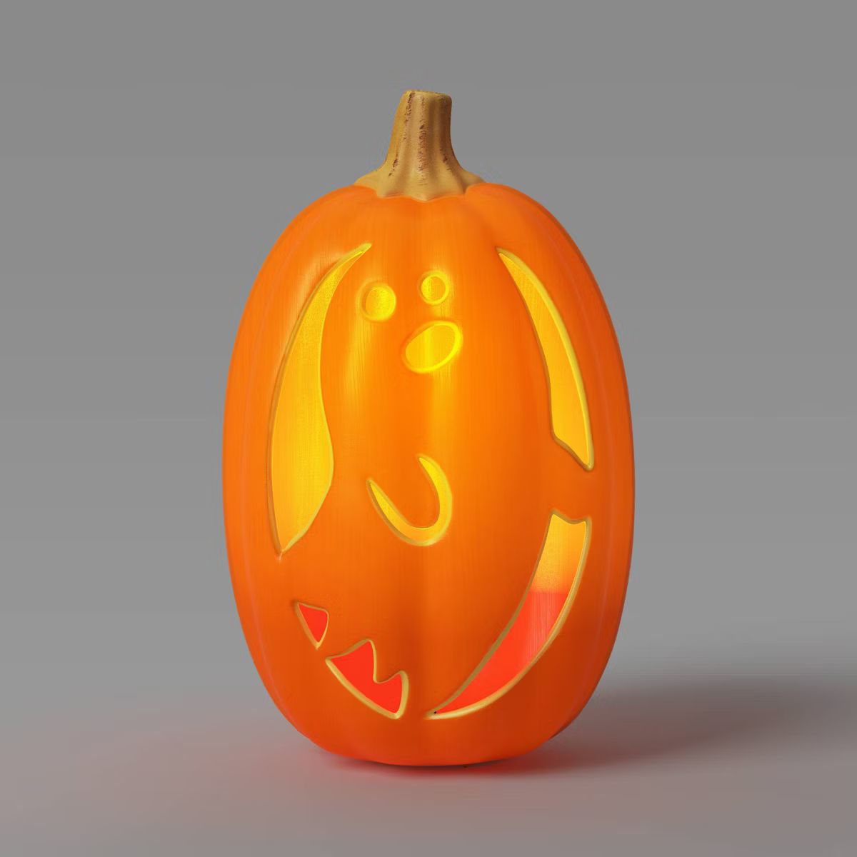 16" Lit Pumpkin with Timer Halloween Decorative Prop Ghost - Hyde & EEK! Boutique™:  Indoor/She... | Target