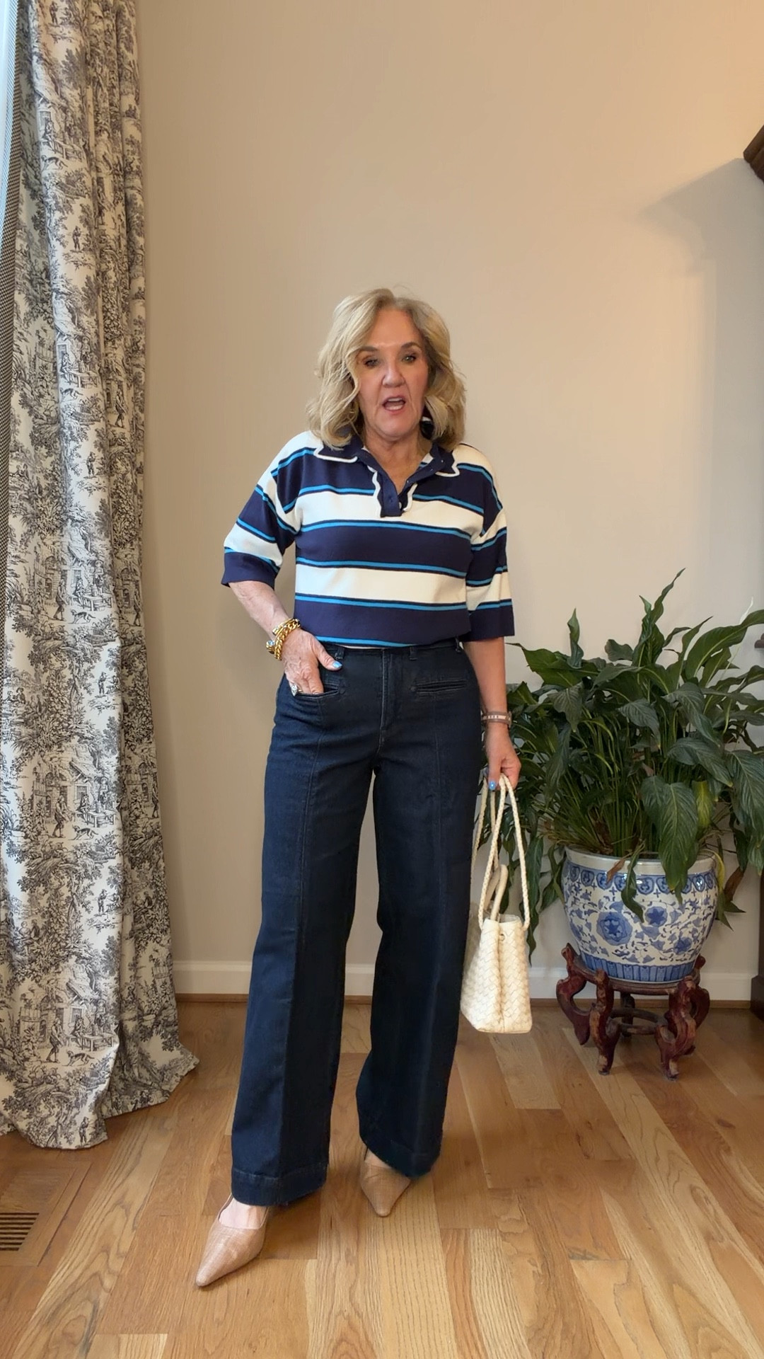 Spanx LTK sale 20% off sitewide 3/12-3/15
Use code LTKSPANX
Even works on sale prices 
Im wearing a medium petite in bottoms and a medium in tops unless noted below
The dark wash wide leg jeans run snug. Size up especially if thicker in the middle. 
Stretch twillbarrrl pants run big. Size down if inbetween 
Striped sweater size small 
Ecru sweater size medium 
Denim
Shirt size small 

#LTKspring #LTKSpringSale #LTKSaleAlert

#LTKOver40 #LTKWorkwear