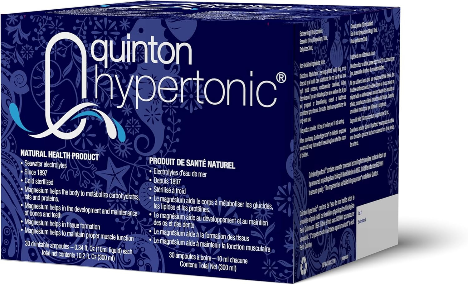 Original Quinton Hypertonic Solution - Filtered Sea Water Hydration - Liquid Minerals with Electr... | Amazon (US)