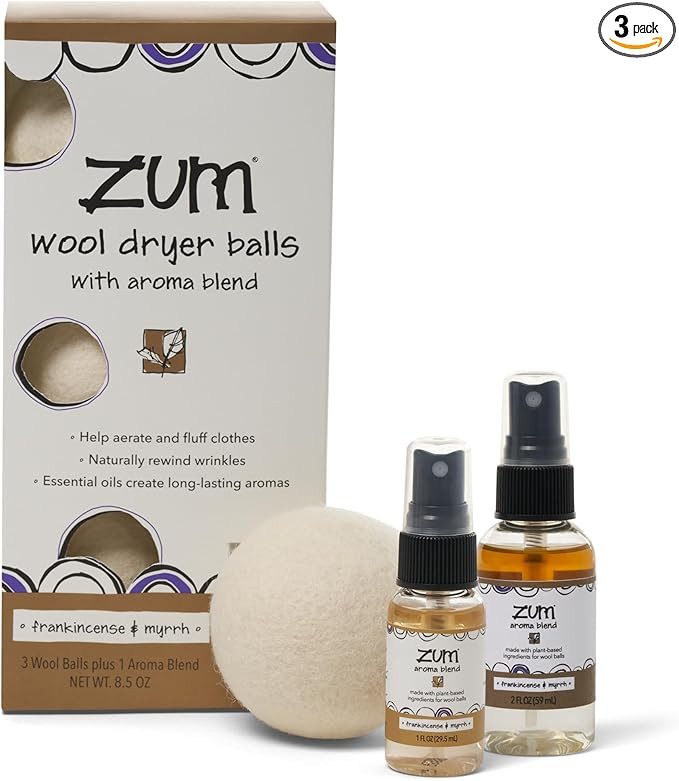 Indigo Wild Zum Laundry Dryer Balls Kit - Wool Laundry Balls for The Dryer - Essential Oil Spray ... | Amazon (US)