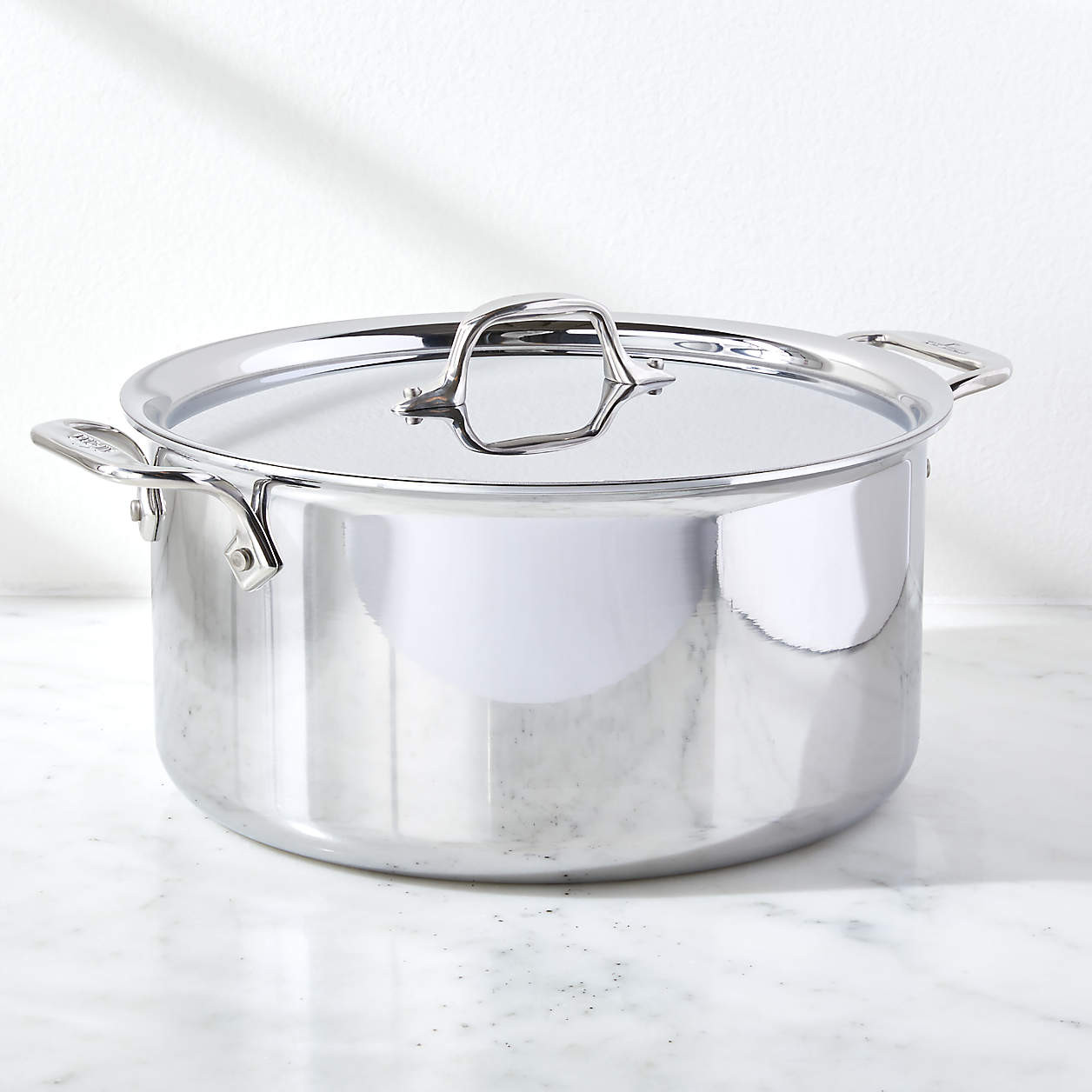 All-Clad D3 3-Ply Stainless Steel 10-Piece Cookware Set + Reviews | Crate & Barrel | Crate & Barrel