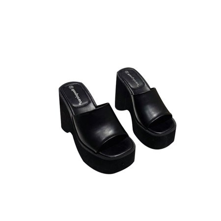 LUXUR Ladies Summer Nonslip Slip On Shoes Fashion Chunky Sandal Lightweight Open Toe Platform Slippe | Walmart (US)