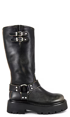 Brocks Boot in Black Distressed | Revolve Clothing (Global)