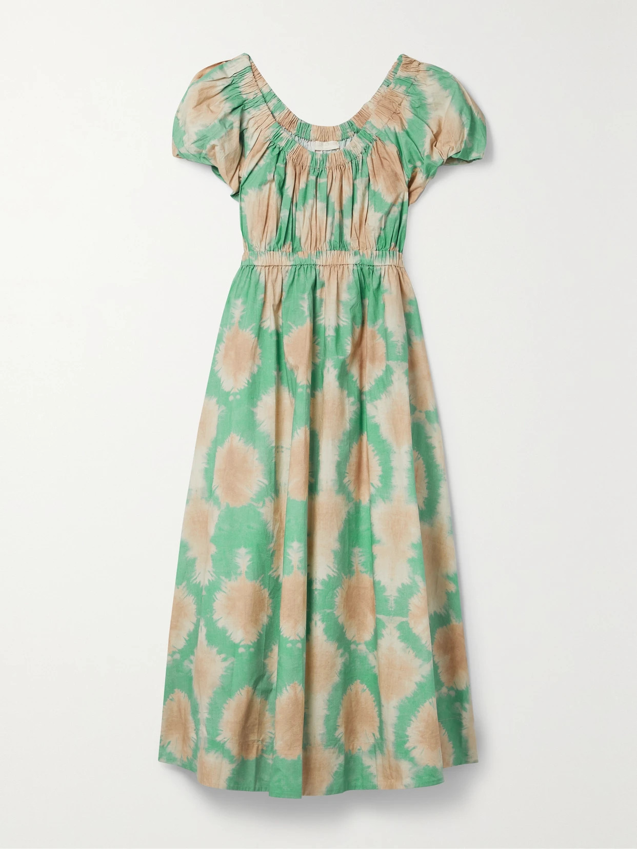 Ulla Johnson - Nanette Tie-dyed Cotton-poplin Midi Dress - Blue | NET-A-PORTER (US)