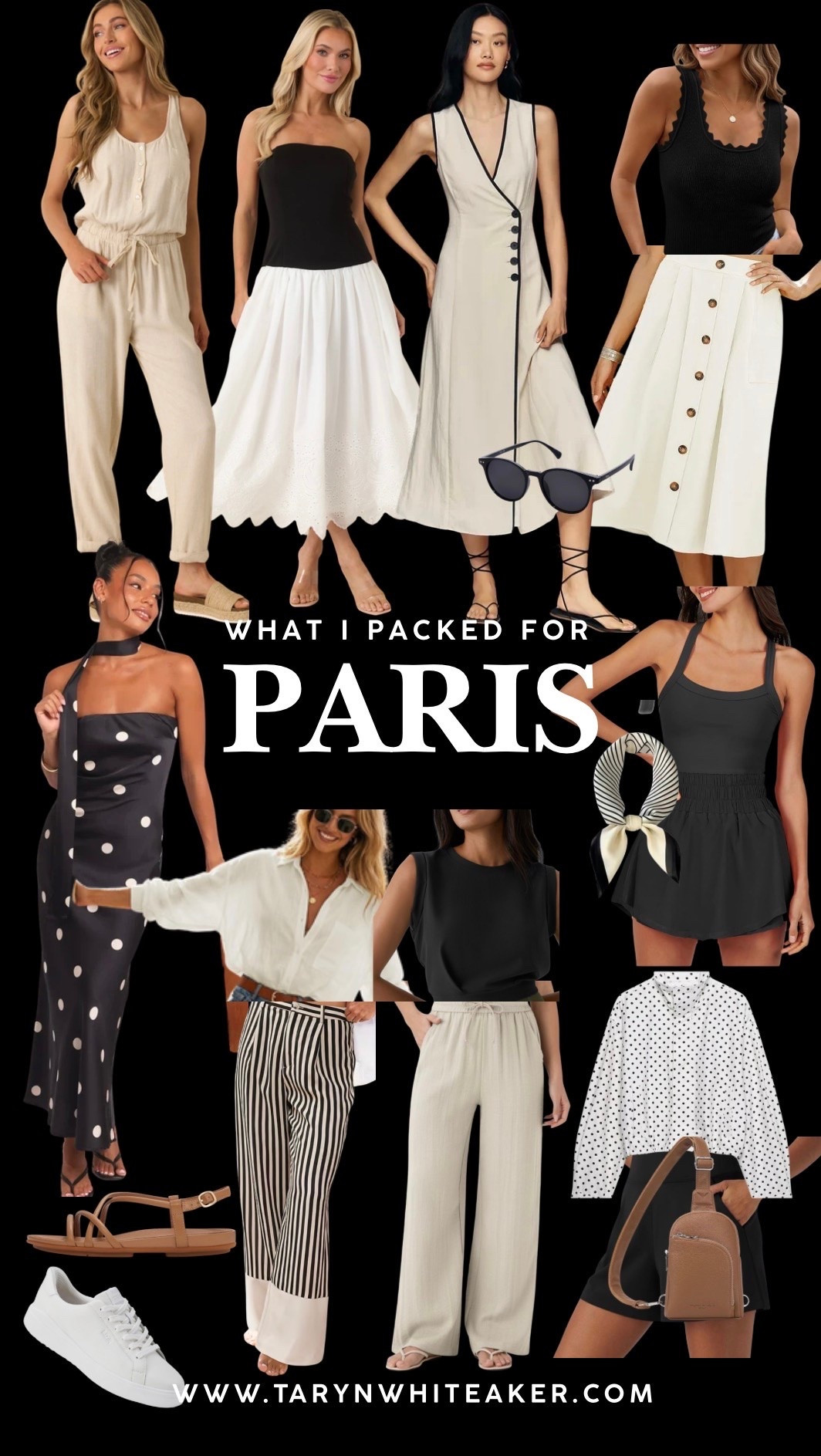 What I packed for Paris! Black and white and neutrals, comfy day clothes and dinner dresses. Lots of mixing and matching!

#LTKSeasonal #LTKOver40 #LTKTravel