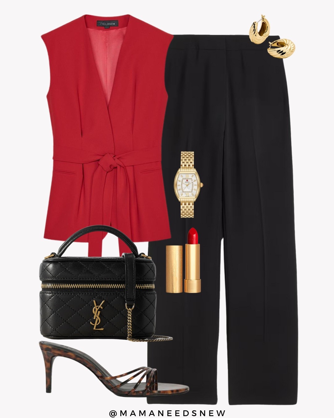 A spring / summer outfit with a belted vest, trousers, leopard heels, vanity bag great for a date night, girls night or event ❤️

#LTKSaleAlert #LTKStyleTip #LTKItBag