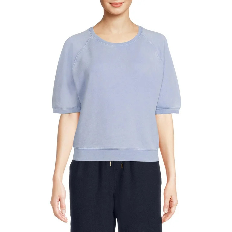 Time And Tru Women's Puff Sleeve Sweatshirt - Walmart.com | Walmart (US)