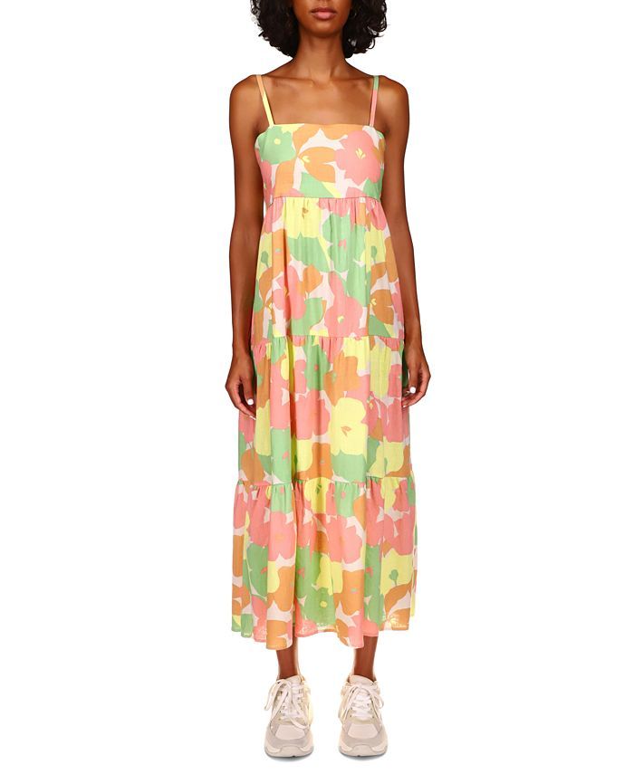 Women's Floral-Print Open-Back Getaway Maxi Dress | Macys (US)