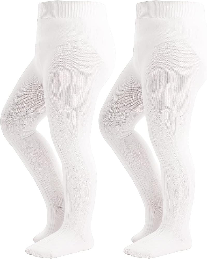 hakugoo Baby Tights Toddler Cable Knit Leggings 2/3 Pack Cotton Seamless Stockings Pantyhose for ... | Amazon (US)