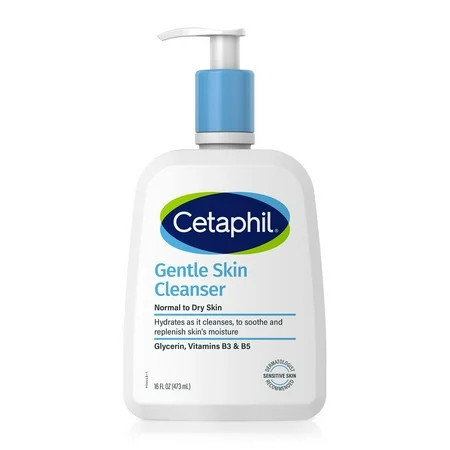 Cetaphil Face Wash Hydrating Gentle Skin Cleanser for Dry to Normal Sensitive Skin 16 oz | Walmart (US)