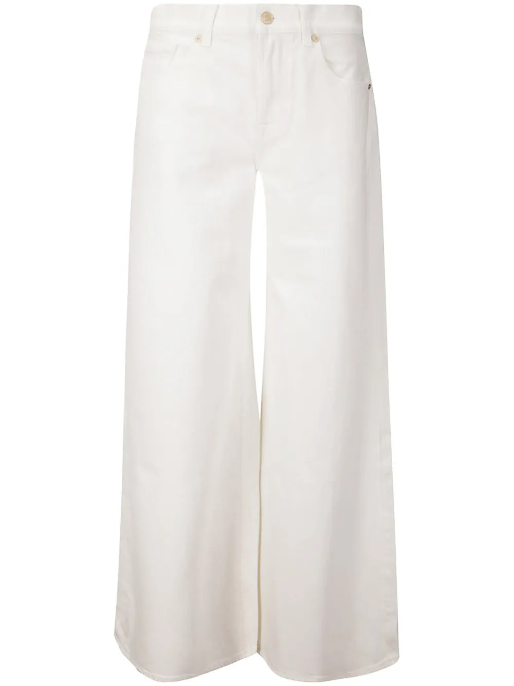 7 For All Mankind wide-leg Jeans  | White | FARFETCH | Farfetch Global