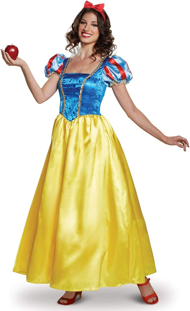 Disguise womens Snow White Costume, Official Disney Princess Snow White Deluxe Costume Dress | Amazon (US)