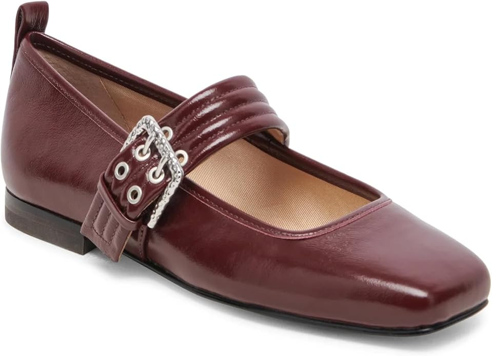 Dsevht Mary Janes Flats for Women Fashion Square Toe Flat Low Heel Easy Buckle Strap Flats Shoes | Amazon (US)