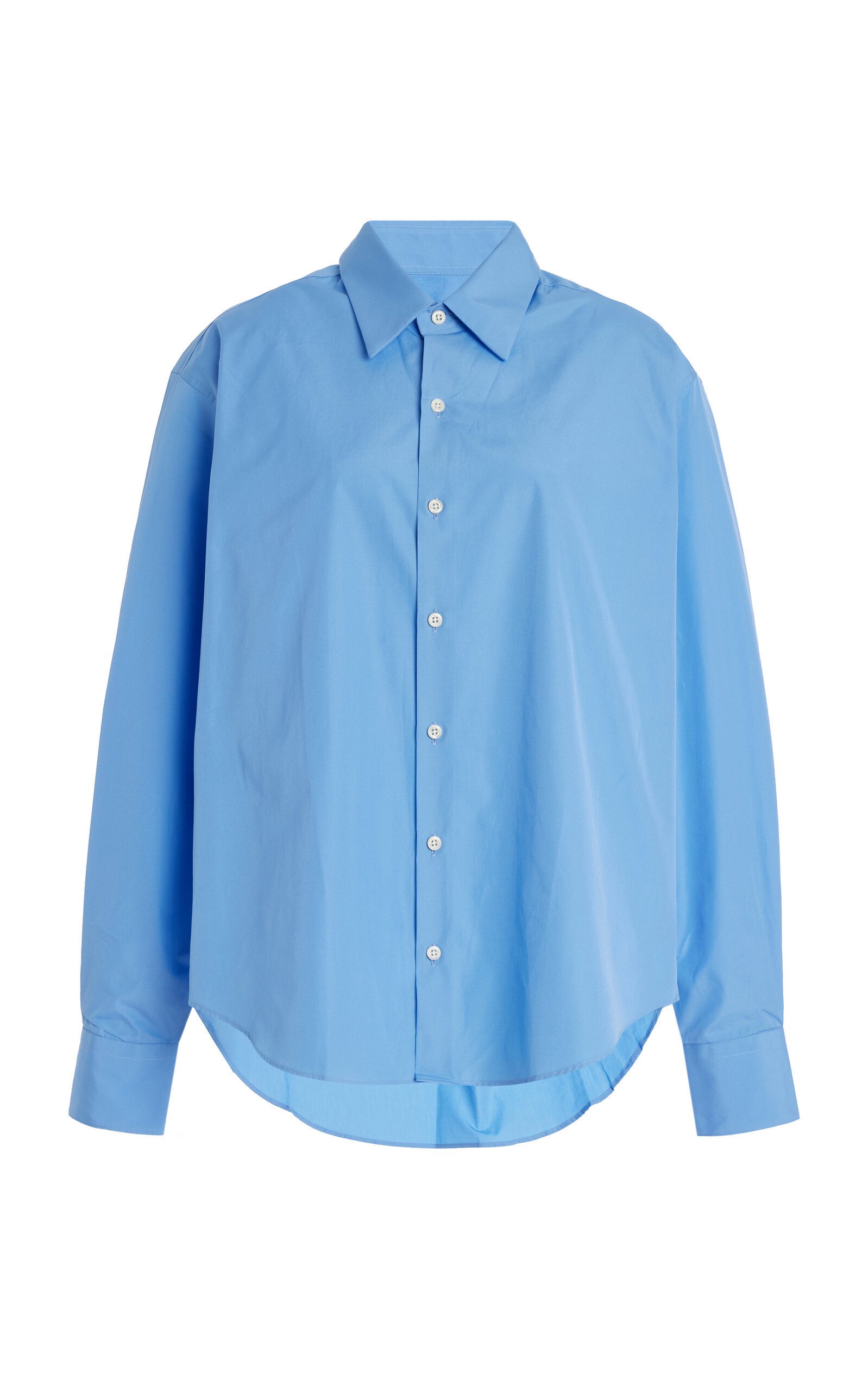 Comme Si - Classica Cotton Poplin Shirt - Blue - L - Moda Operandi | Moda Operandi (Global)