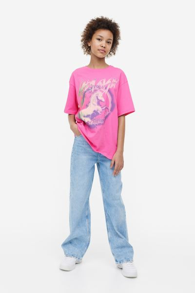 Printed Cotton T-shirt | H&M (US + CA)