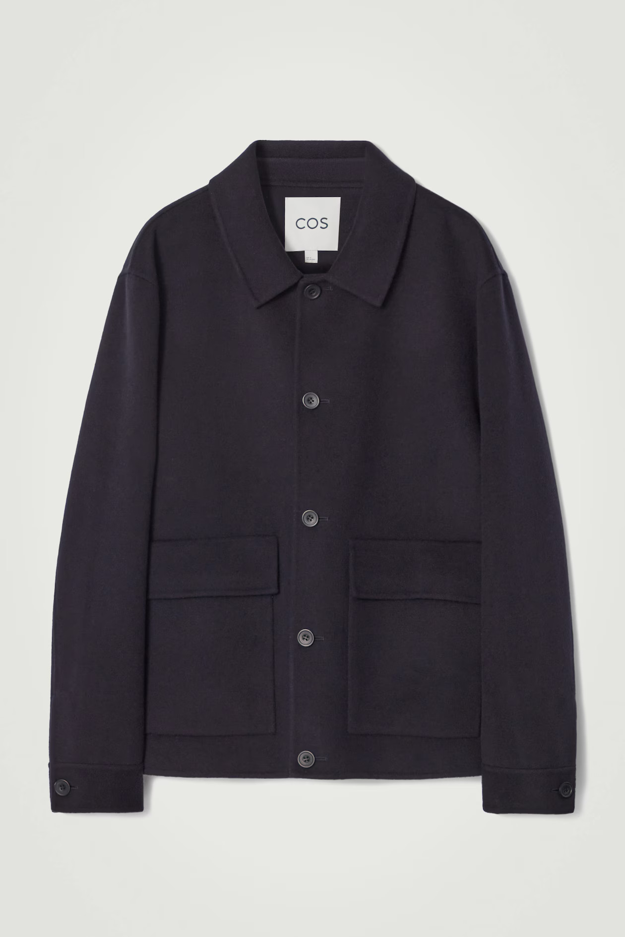 DOUBLE-FACED WOOL JACKET - NAVY | COS GB | COS UK