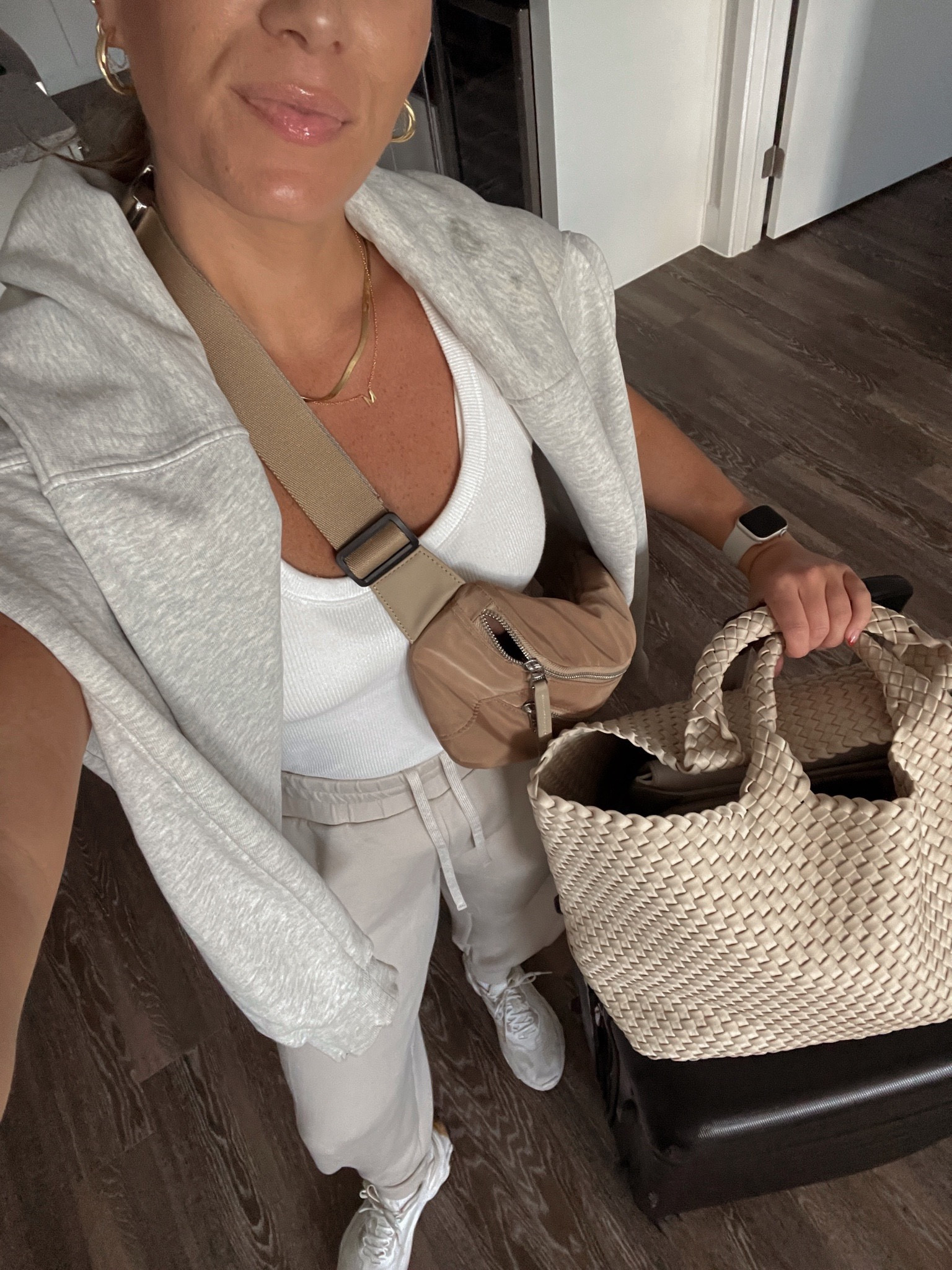 Travel look wearing Varley & Anine Bing with sorel sneakers

Travel look, casual look, comfortable travel look, joggers, biker shorts, belt bag, travel bag, weekender bag

#LTKunder100 #LTKFind #LTKtravel