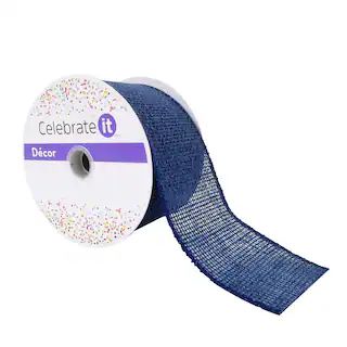 2.5" x 25ft. Faux Linen Wired Ribbon by Celebrate It® | Michaels Stores