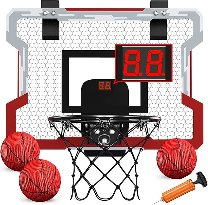 QDRAGON Basketball Hoop Indoor for Kids, Mini Basketball Hoop with 3 Balls/Electronic Scorer, Ove... | Amazon (CA)