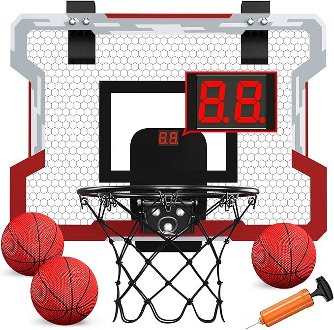 QDRAGON Basketball Hoop Indoor for Kids, Mini Basketball Hoop with 3 Balls/Electronic Scorer, Ove... | Amazon (CA)