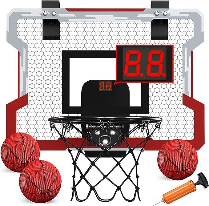QDRAGON Basketball Hoop Indoor for Kids, Mini Basketball Hoop with 3 Balls/Electronic Scorer, Ove... | Amazon (CA)