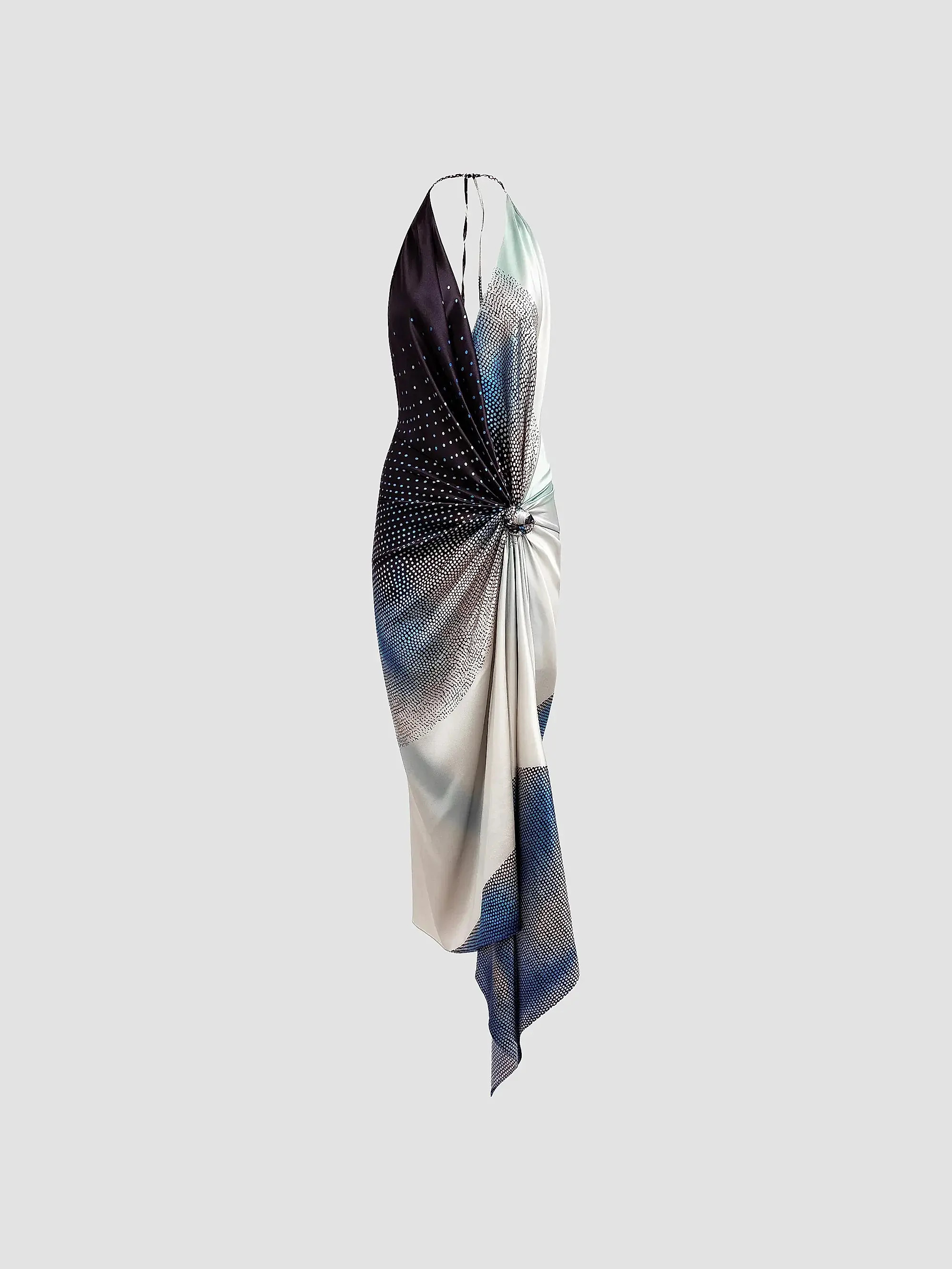 Abril Printed Silk Halter Midi Dress | Saks Fifth Avenue