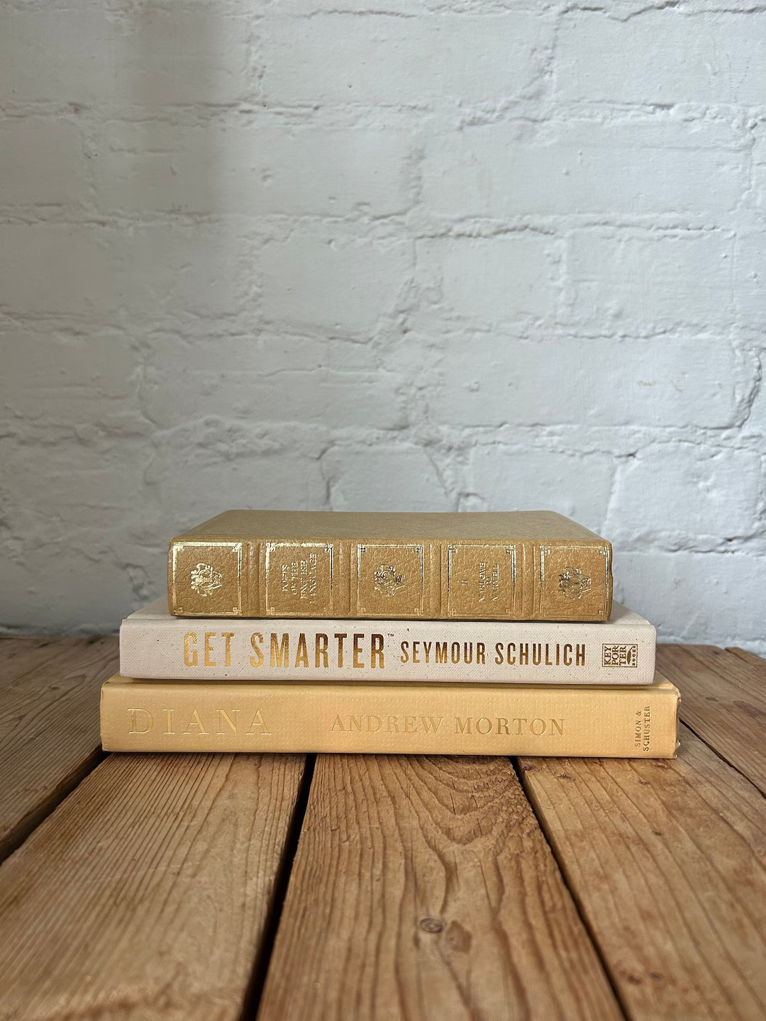 Gold Staging Books, Gold Prop Book Decor, Luxury Staging Books Stack, Stack of Vintage Books by C... | Etsy (US)