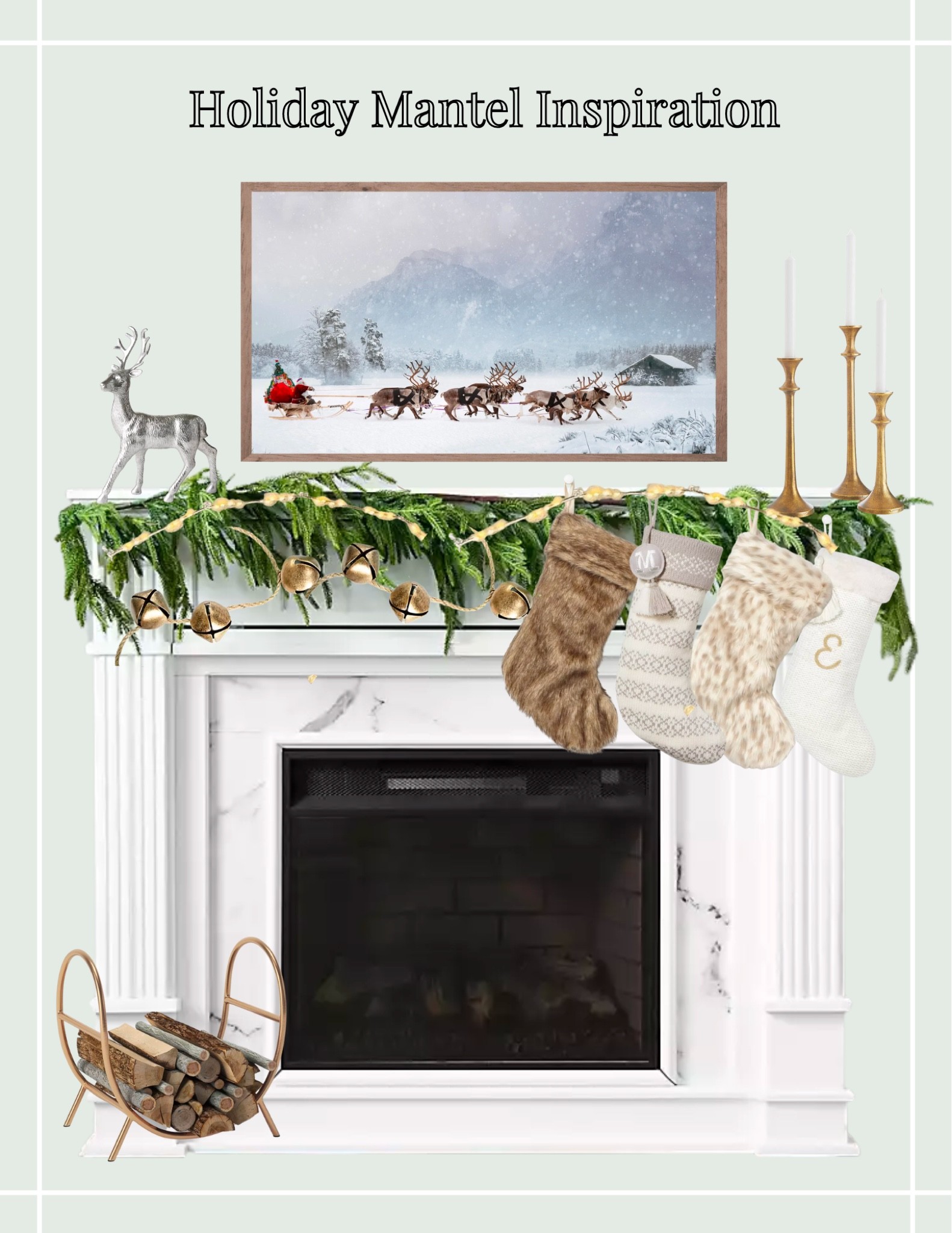Holiday mantel styling, Christmas mantel, Christmas decor, 

#LTKSeasonal #LTKhome #LTKHoliday