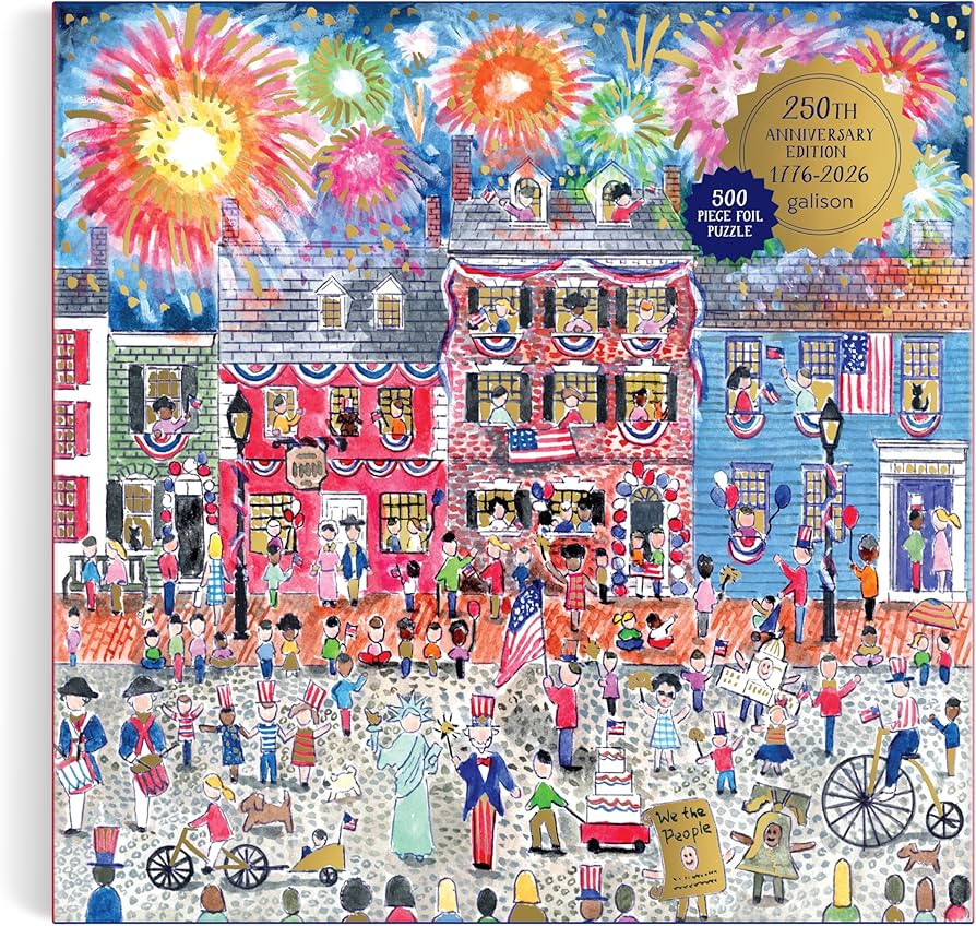 Galison Celebrate The USA \u2013 500 Piece Michael Storrings Foil Jigsaw Puzzle Featuring Beautif... | Amazon (US)