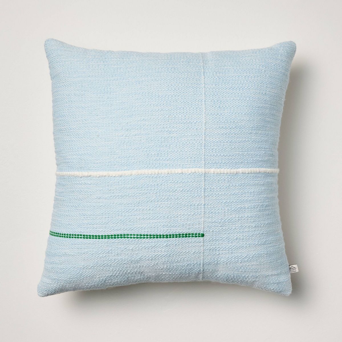 18"x18" Asymmetrical Stripe Indoor/Outdoor Square Throw Pillow - Hearth & Hand™ with Magnolia | Target