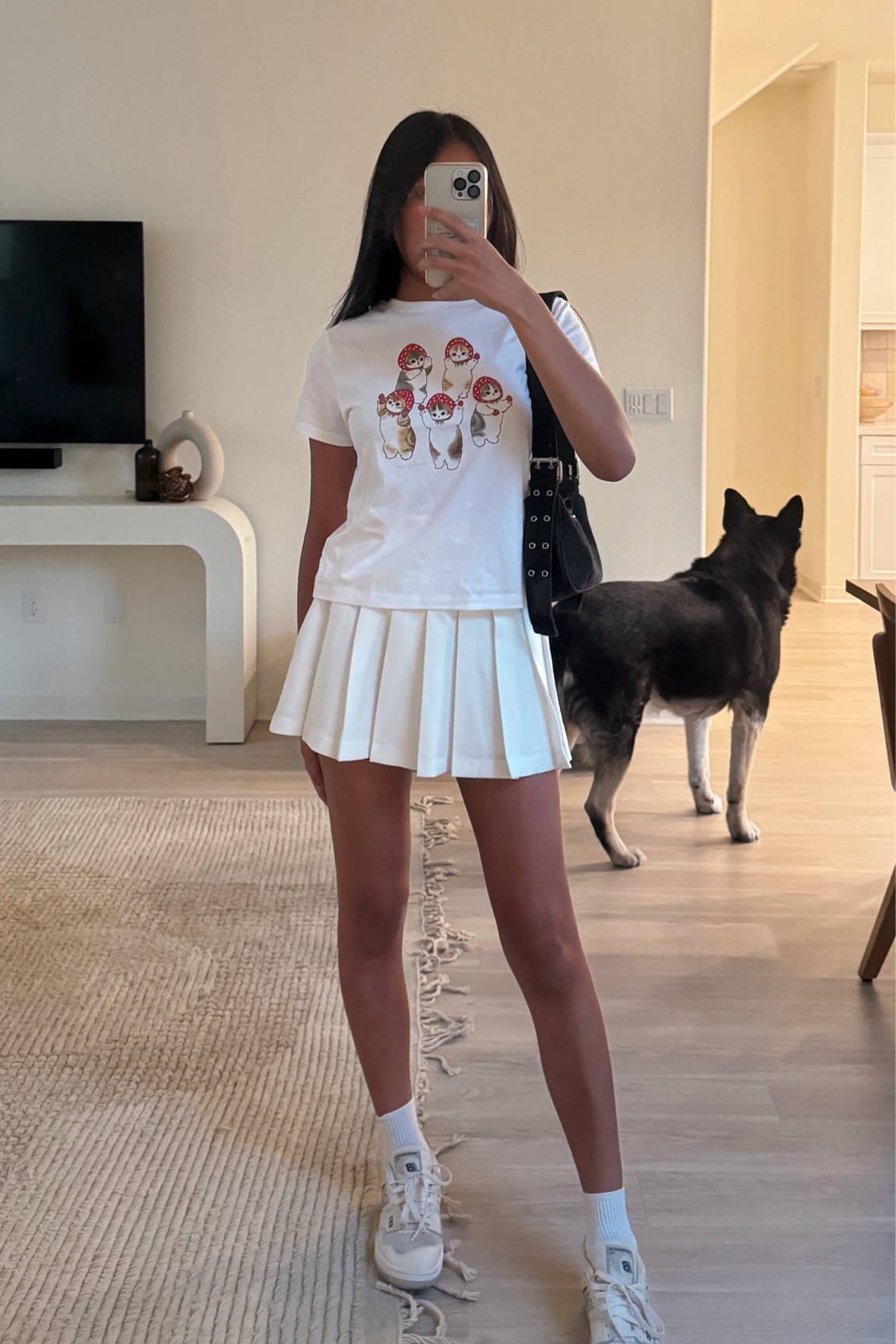 Cutie tennis skirt outfit for a casual look. Wearing an xs top!!

#LTKBacktoSchool #LTKStyleTip #LTKFindsUnder50