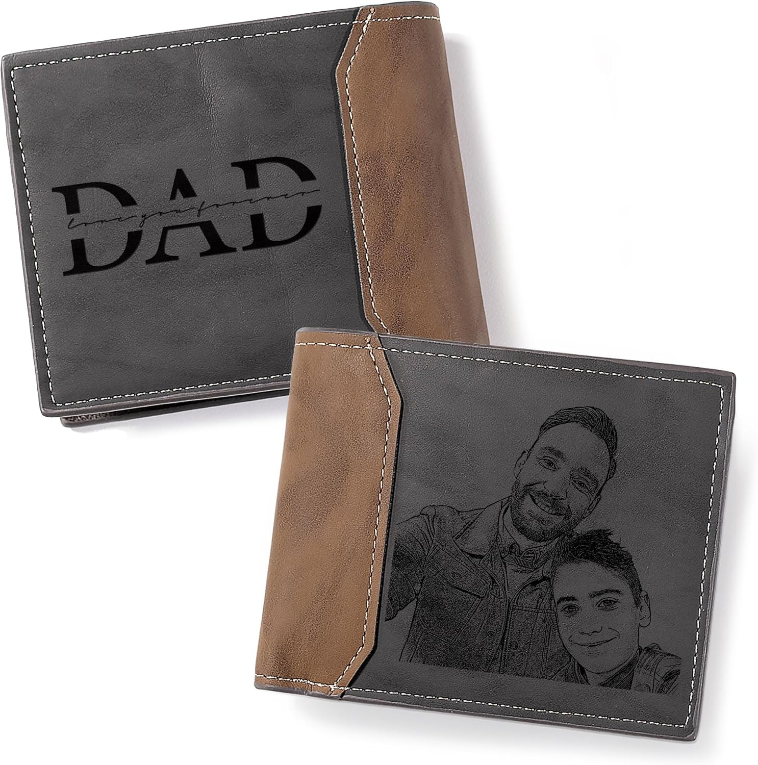 Easycosy Custom Wallet for Men Personalized Photo Wallet Engraved Customized Picture Gifts for Hi... | Amazon (US)