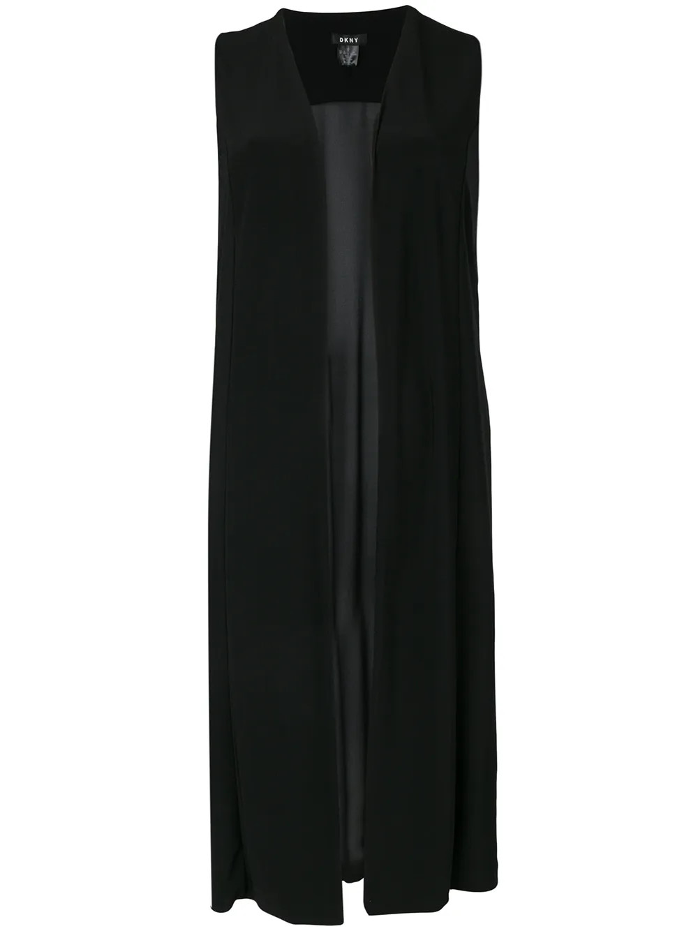sheer long vest coat | Farfetch Global