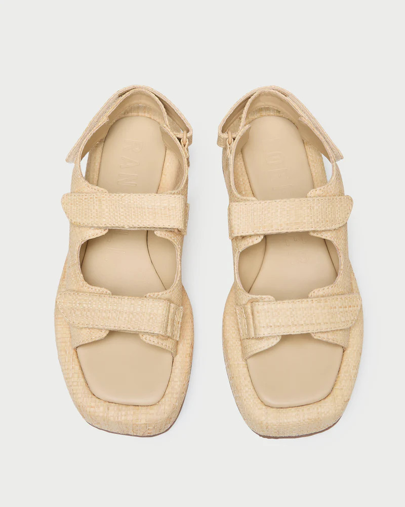 Blaise Natural Raffia Platform Sandal | Loeffler Randall