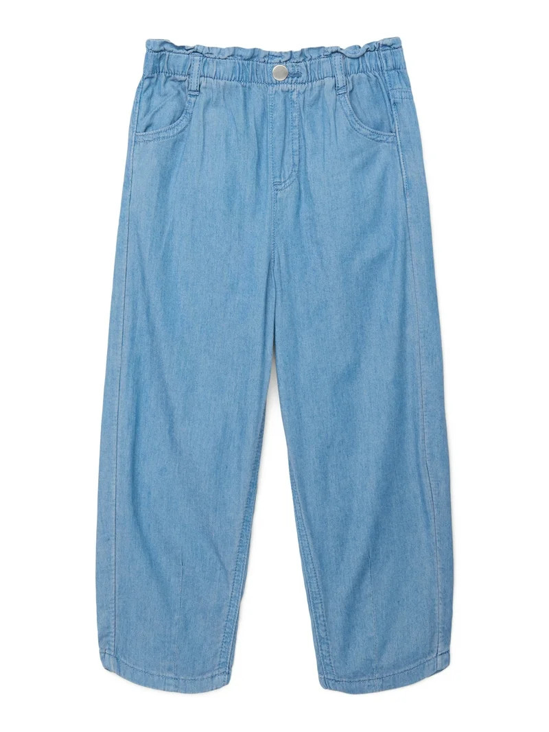 Garanimals Toddler Girl Paperbag Waist Denim Pants, Sizes 18M-5T | Walmart (US)