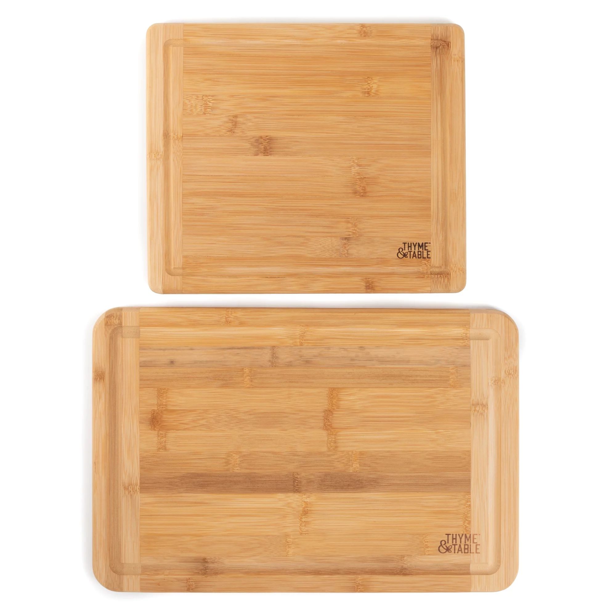 Thyme & Table Knife Friendly Bamboo Cutting Board, 2 Pack | Walmart (US)