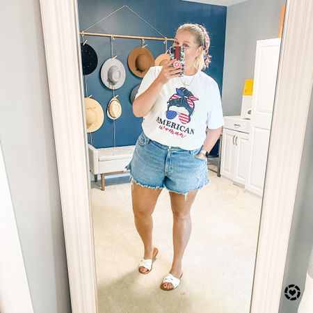 Celebrate 4th of July with some really cute graphic tees. I snagged this one but there are so many more options. Style with some cute jean shirts - these available in regular and plus sizes (Sizes 000-24) and some cute sandals. 

#LTKSeasonal #LTKcurves #LTKunder50