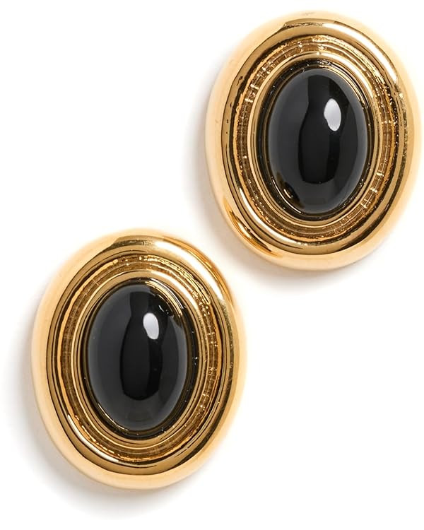 Heaven Mayhem Prize Black & Gold Statement Earrings – Women’s Vintage-Inspired Gold-Plated Br... | Amazon (US)