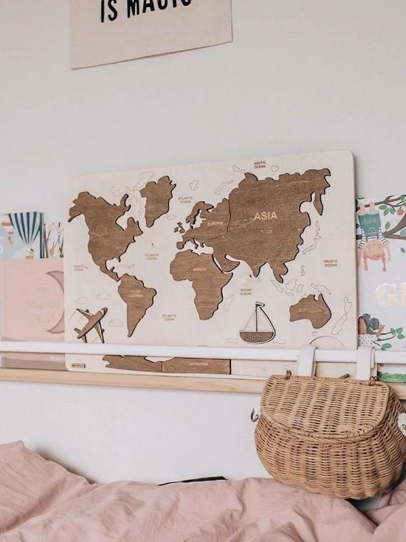 World Map Puzzle for Kids Wooden Puzzle Montessori Learning | Etsy | Etsy (CAD)