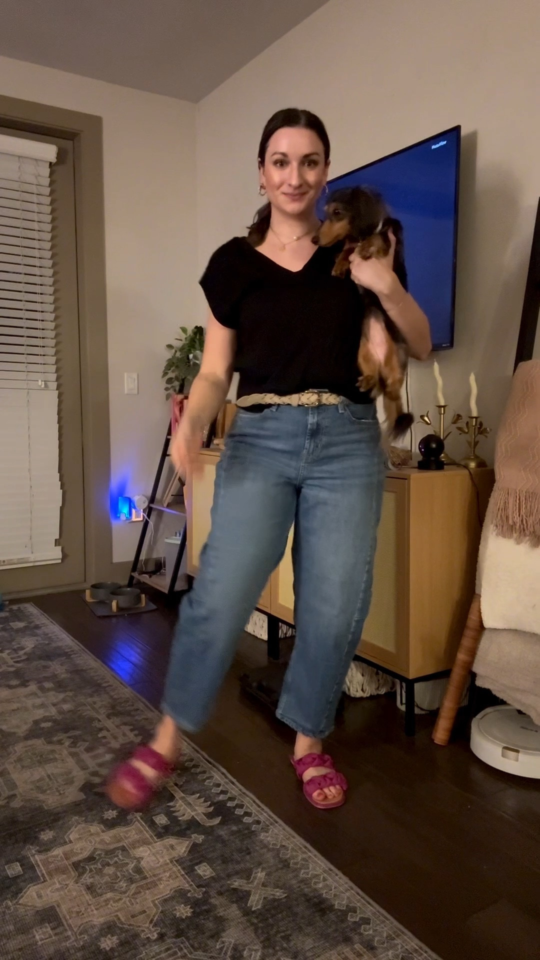 Poppy wanted to join the OOTD! Finally got on the barrel Jean trend and I’m obsessed! 

#LTKSaleAlert #LTKStyleTip #LTKFindsUnder50