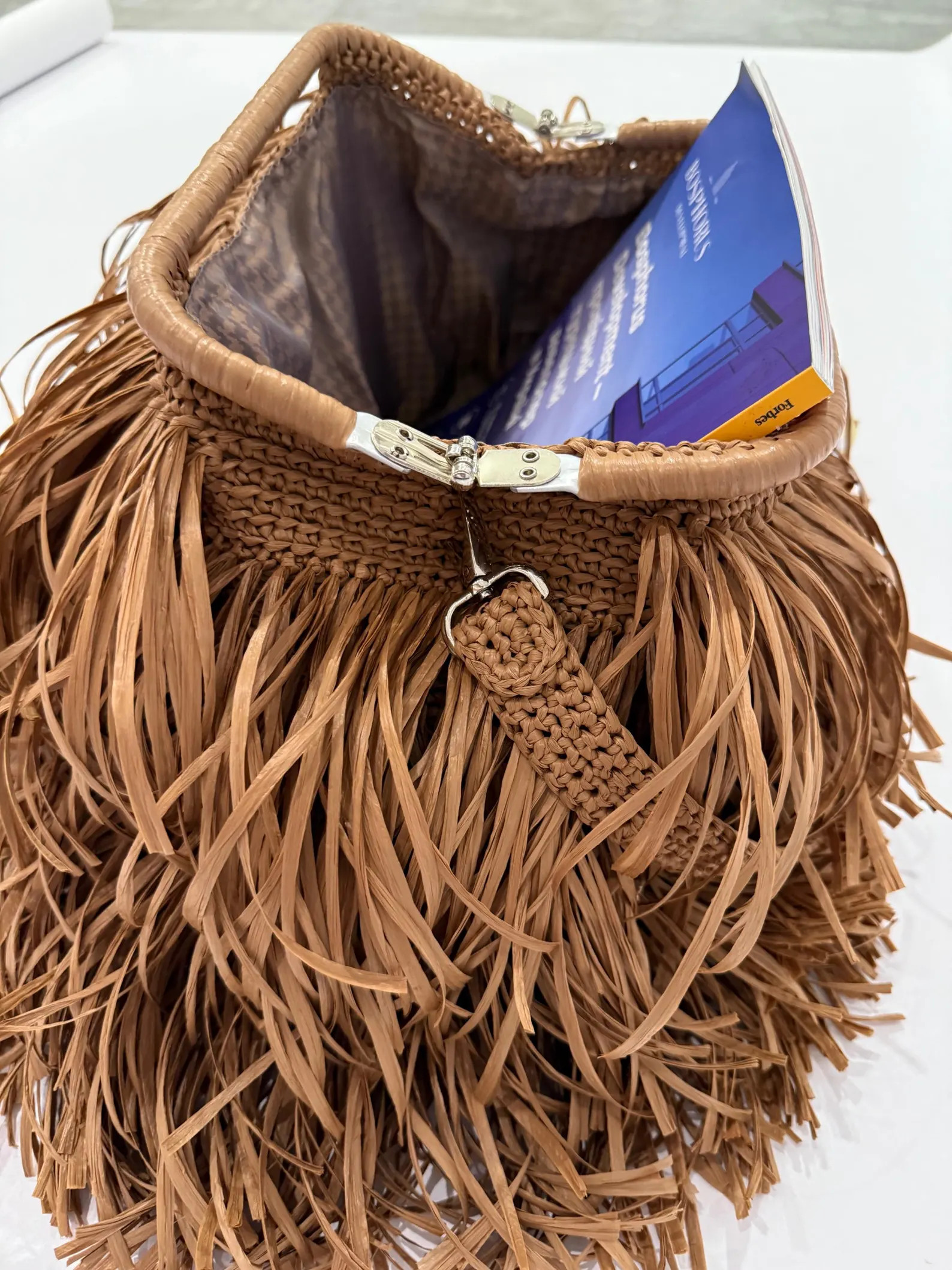 Raffia Fringe Clutch Bag, Woven Straw Tote And Evening Purse, Handmade Raffia Pouch, Stylish Knit... | Etsy (US)